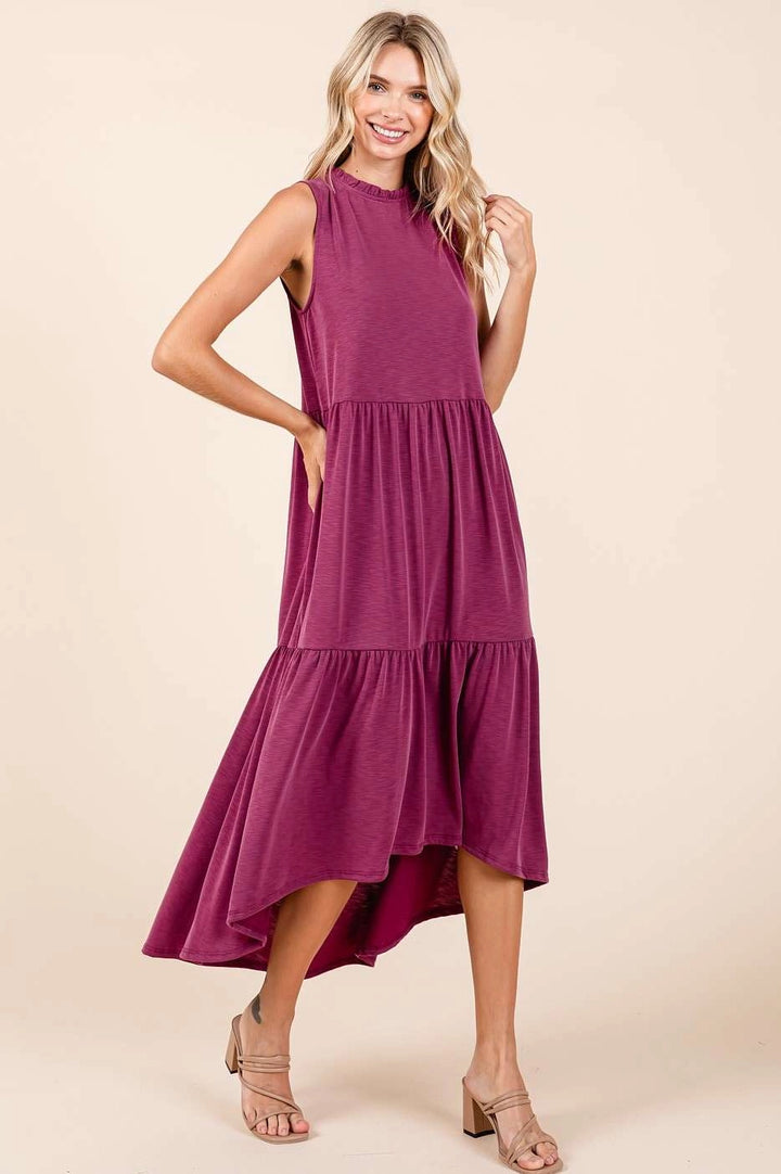 Tiered Hi-Low Maxi Dress