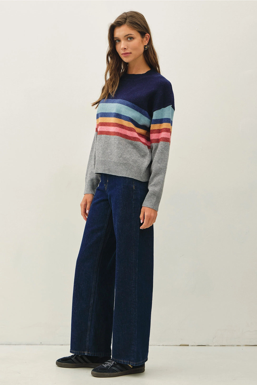 Striped Knit Sweater