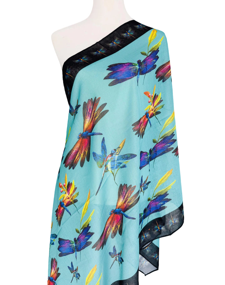 Bold Dragonfly Print Scarf