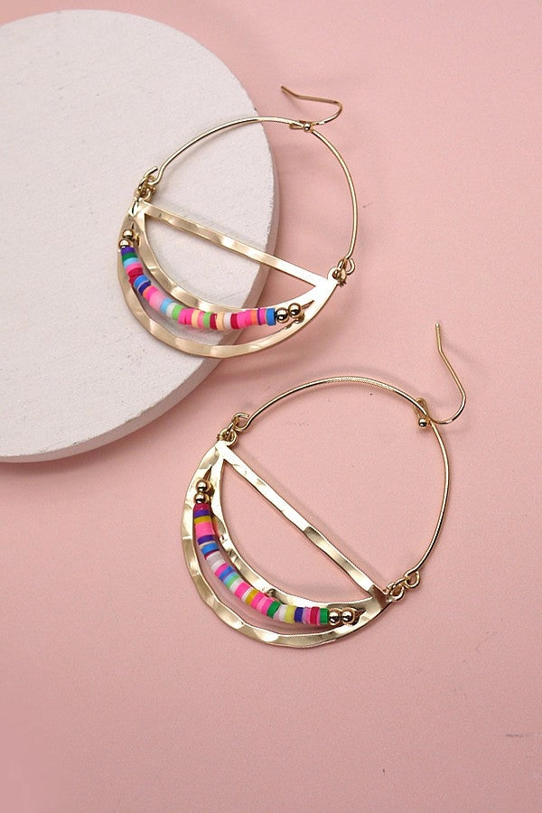 Half Moon Beaded Dangles