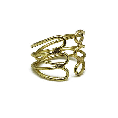 Anju Adjustable Brass Ring