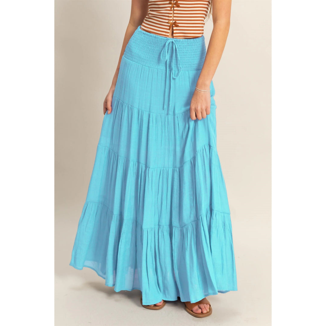 Smocked + Tiered Maxi Skirt