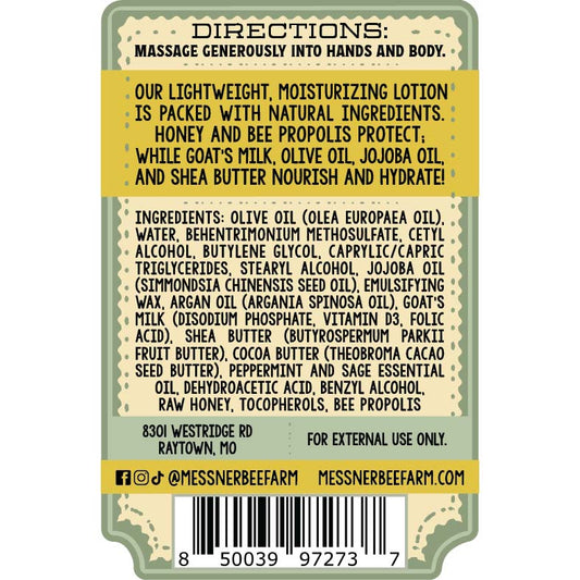 Peppermint Sage - Milk and Honey Lotion 2oz