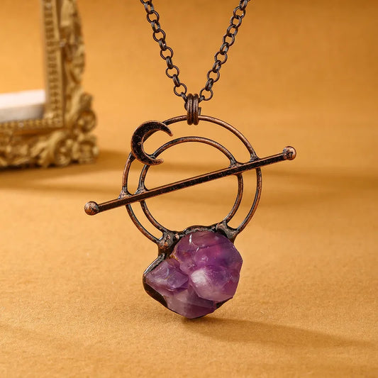 Copper + Agate Hairpin Pendant