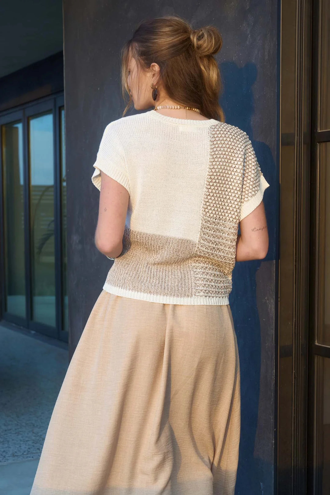 Colorblock Sleeveless Knit Top