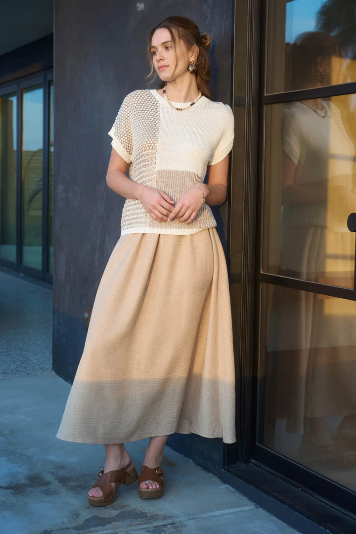 Colorblock Sleeveless Knit Top