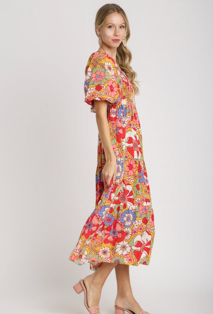 Floral Print A-Line Dress