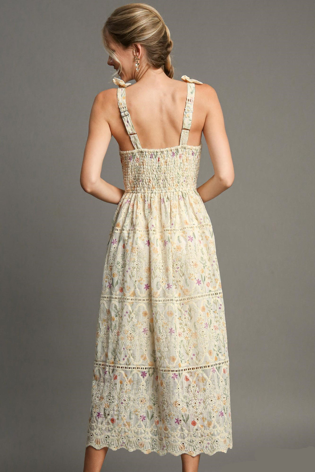 Bow Tie Strap Floral Dress