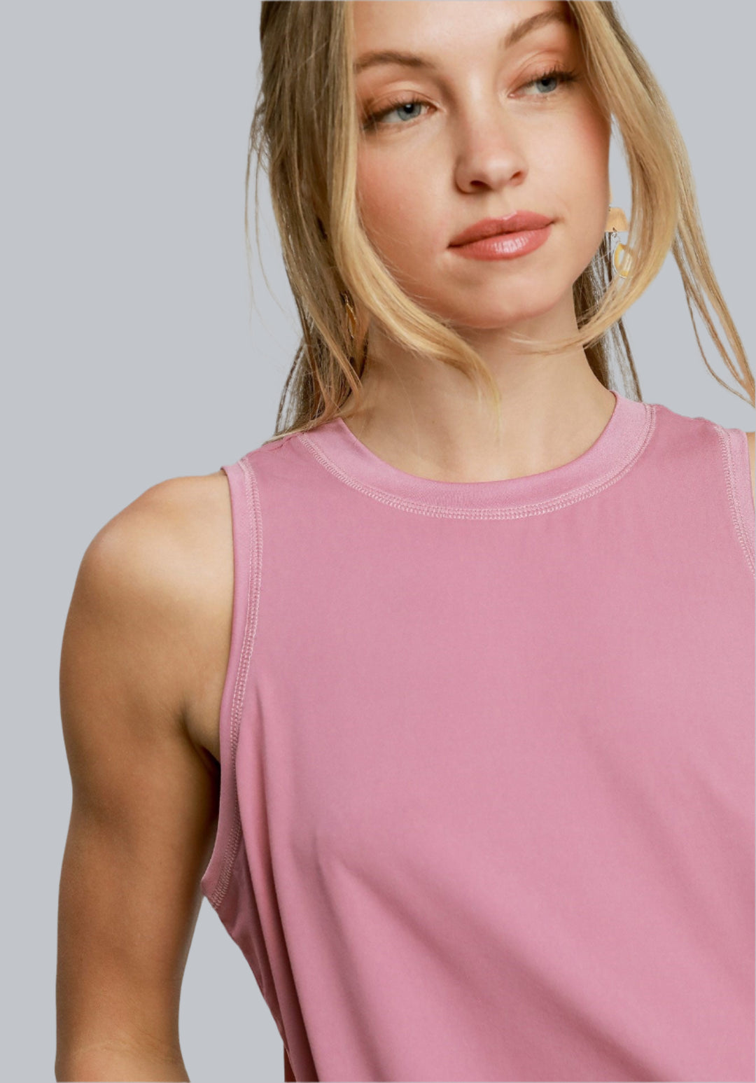 Flowy Crew Neck Tank Top