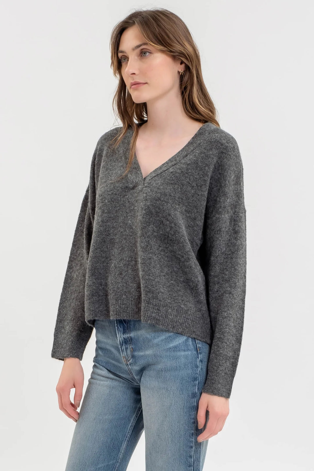 Marle Knit V Neck Sweater