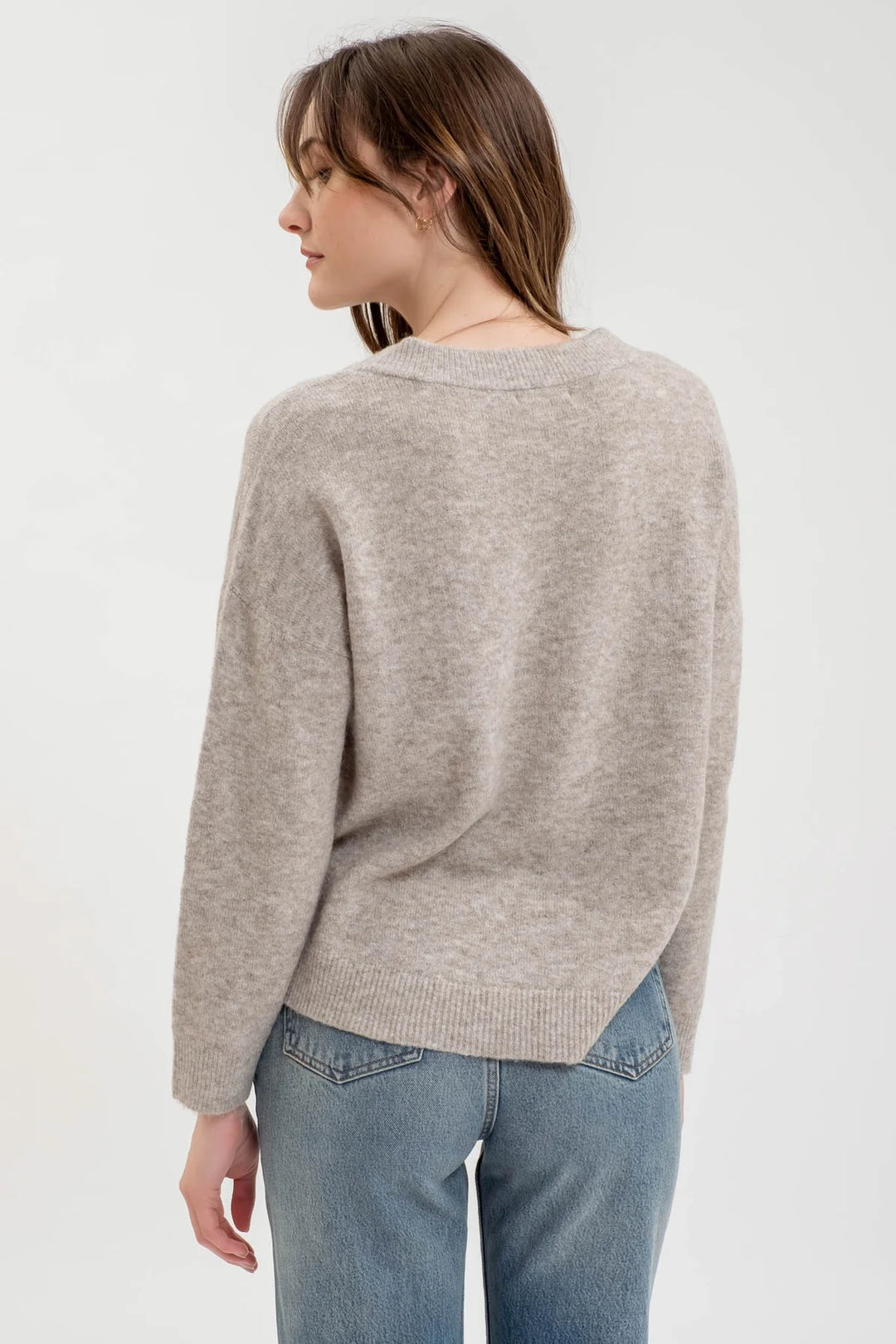 Marle Knit V Neck Sweater