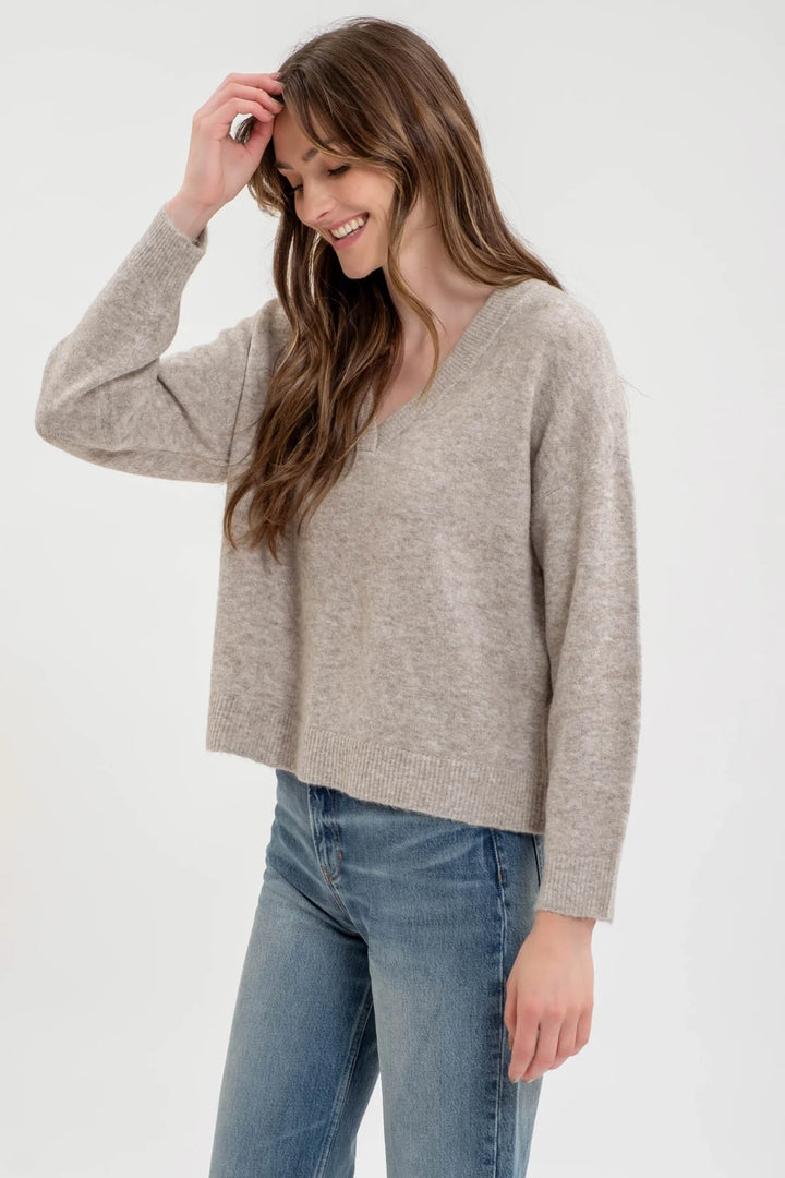 Marle Knit V Neck Sweater