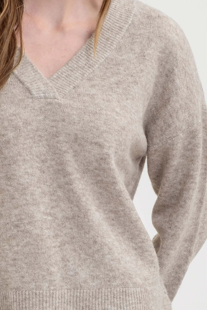 Marle Knit V Neck Sweater