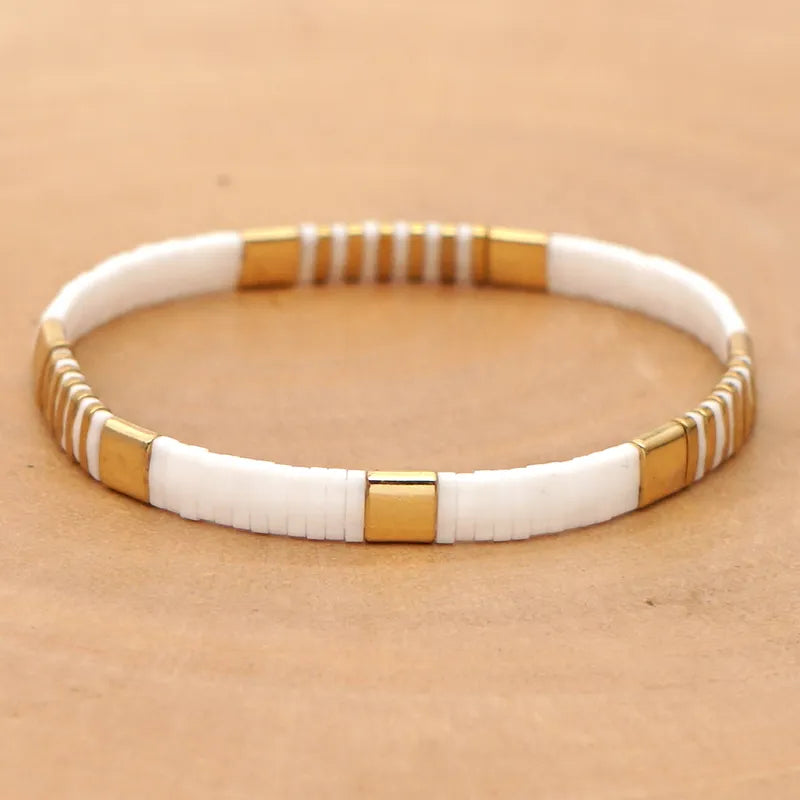 Chic Colorblock Stretch Bracelet