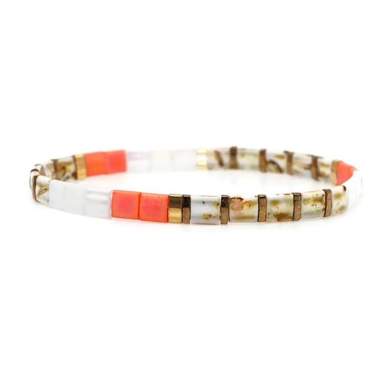 Chic Colorblock Stretch Bracelet