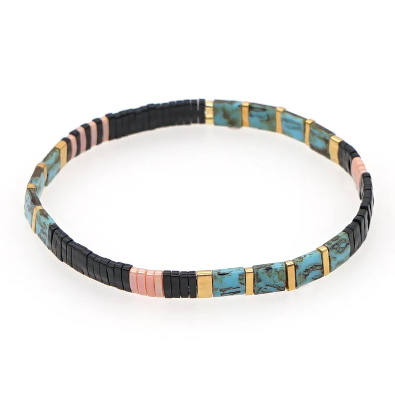 Chic Colorblock Stretch Bracelet