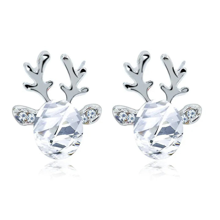 Crystal Reindeer Studs