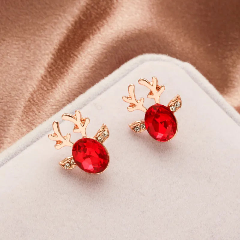 Crystal Reindeer Studs