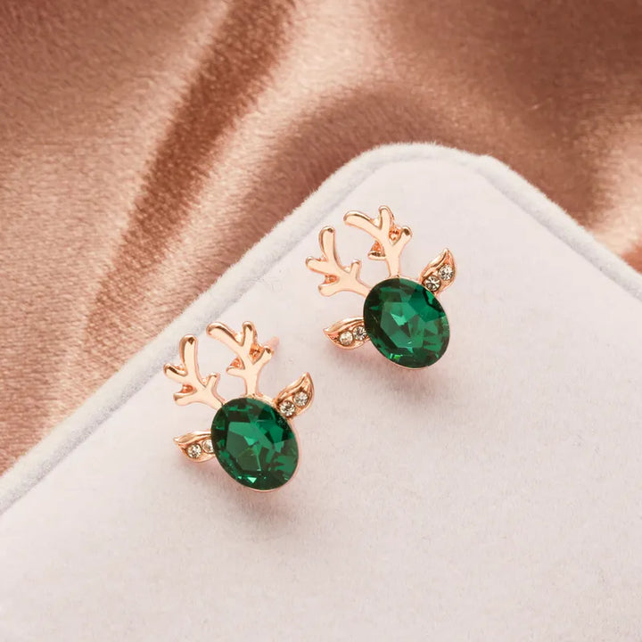 Crystal Reindeer Studs