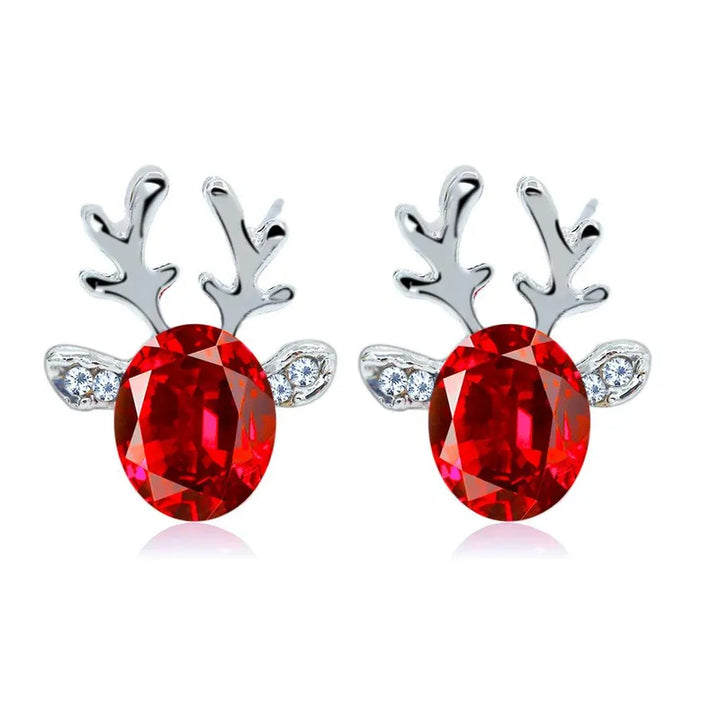 Crystal Reindeer Studs