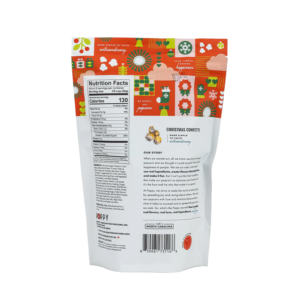 Poppy Handcrafted Popcorn - Christmas Confetti