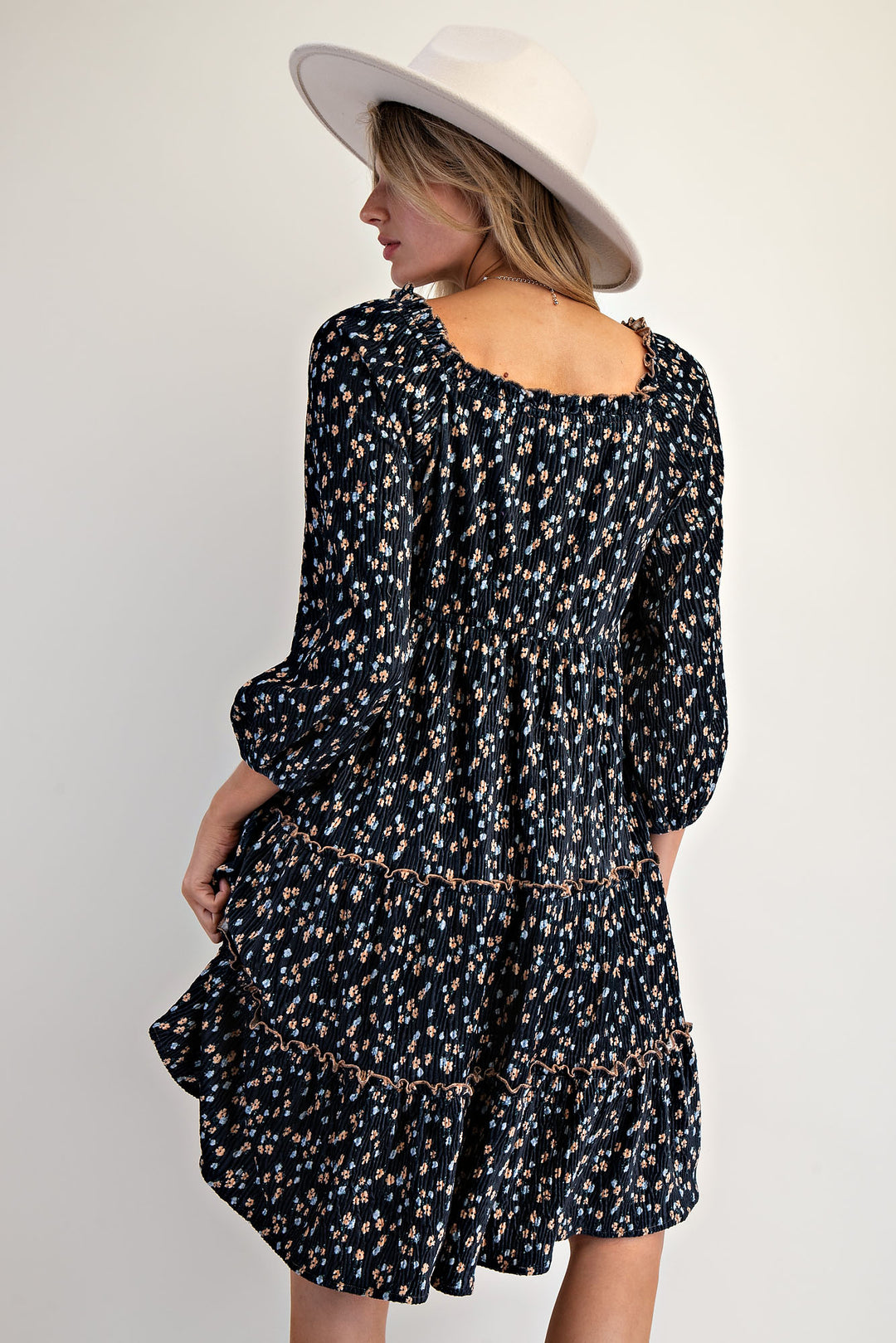 Floral Crinkle Dress