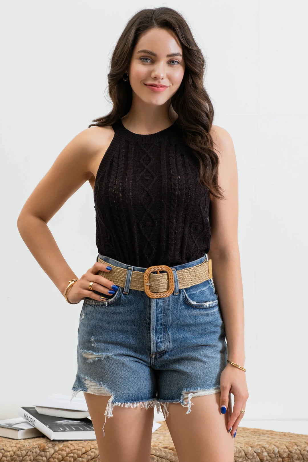 Cable Knit Halter Top