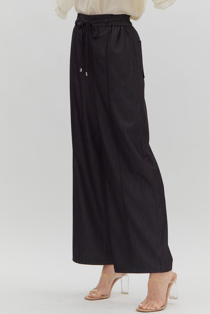 High Rise Pintuck Pants