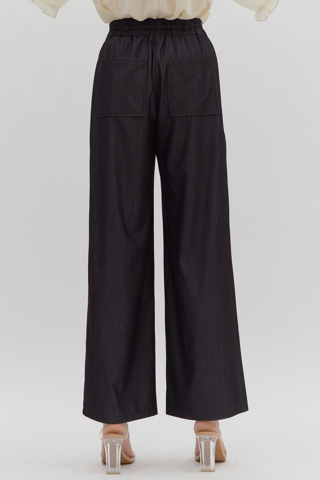 High Rise Pintuck Pants