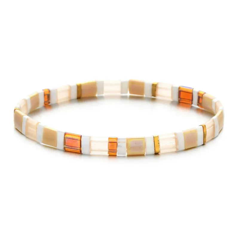 Chic Colorblock Stretch Bracelet