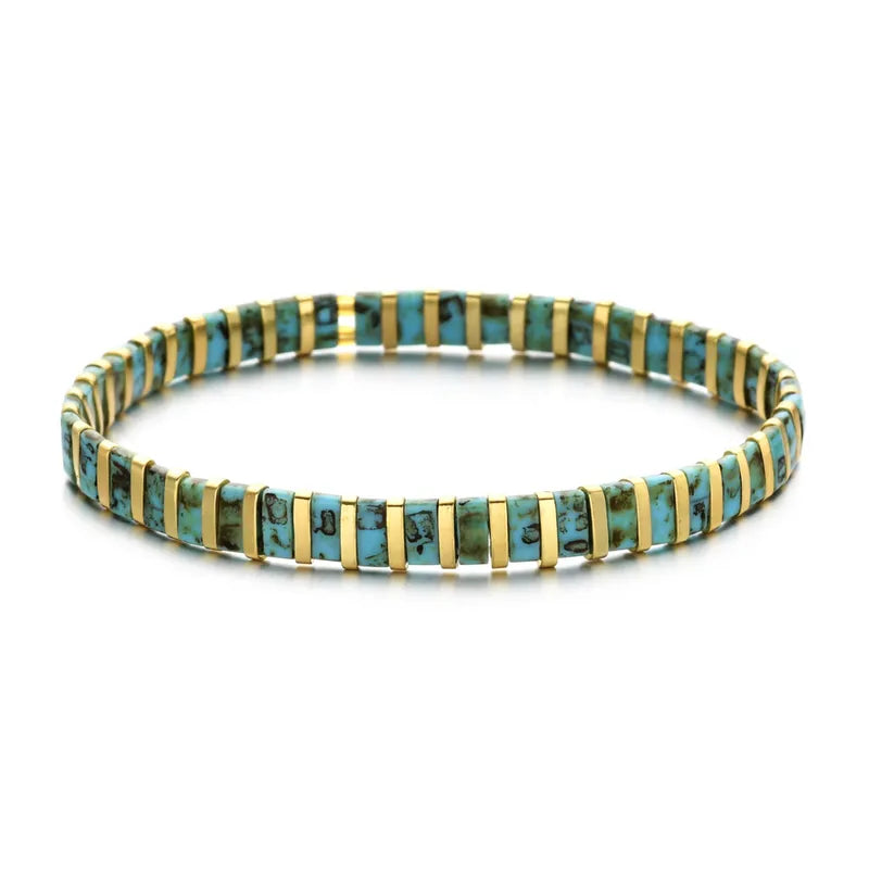 Chic Colorblock Stretch Bracelet