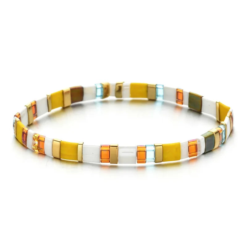 Chic Colorblock Stretch Bracelet