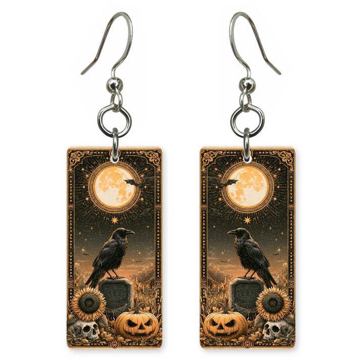 Deco Raven Earrings