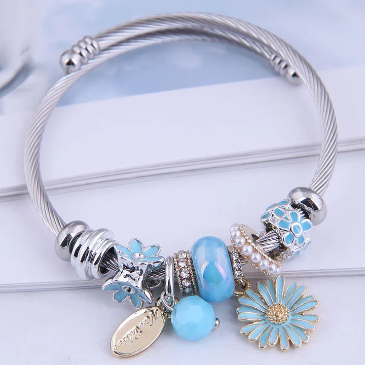 Daisy Wrap Charm Bracelet