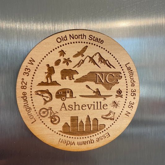 Wooden Magnet - Everything Asheville
