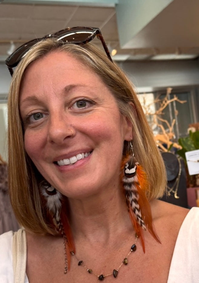 Feather Hoop Earrings