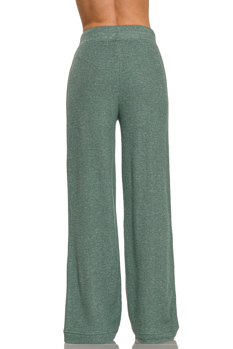 Drawstring Hacci Casual Pants