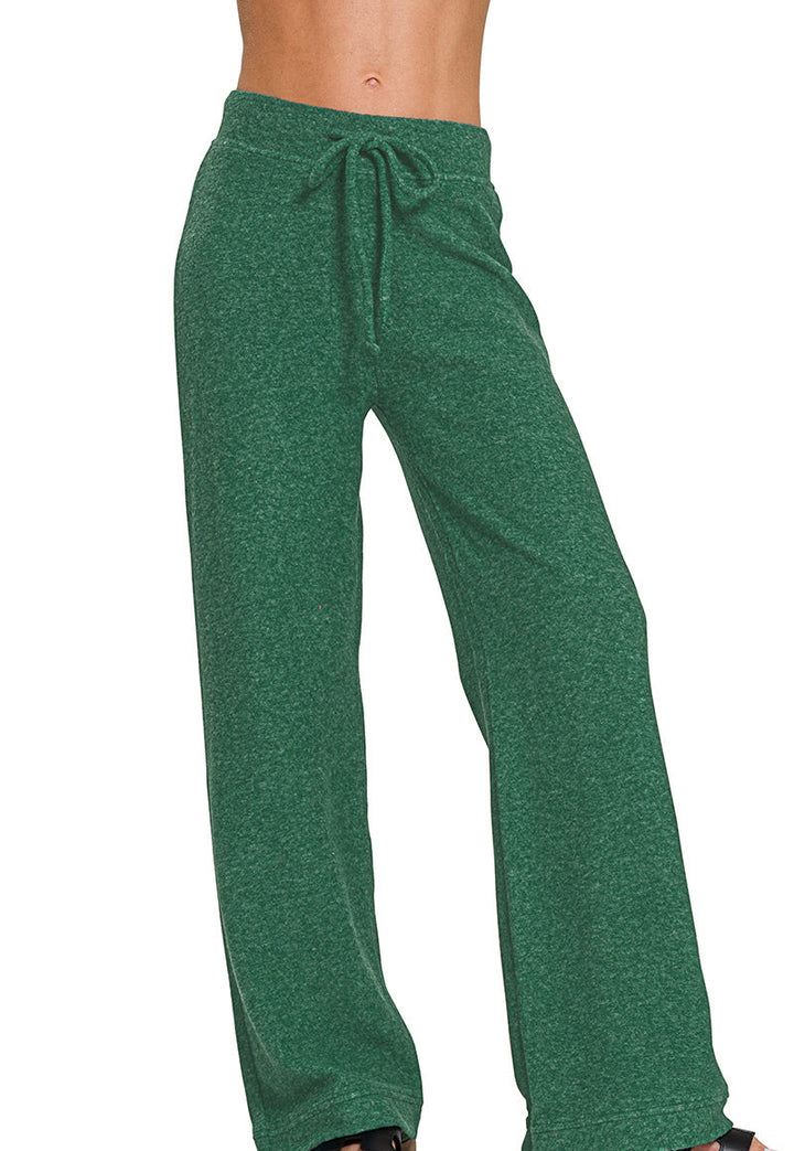 Drawstring Hacci Casual Pants