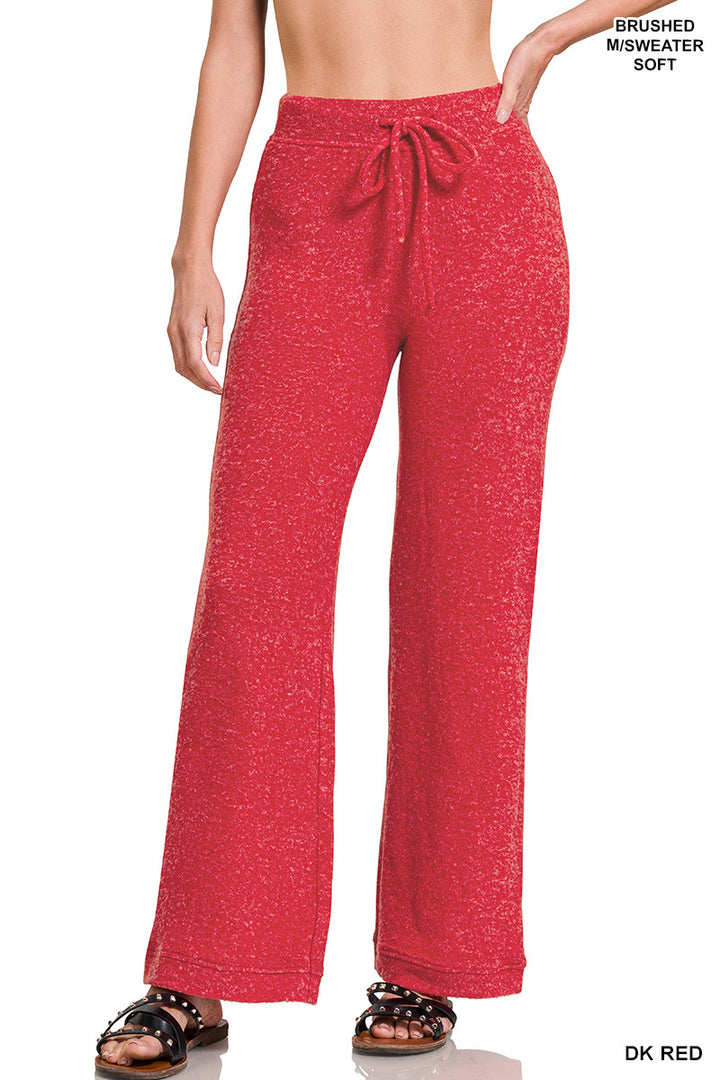 Drawstring Hacci Casual Pants