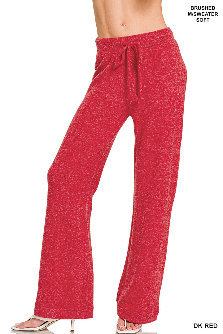 Drawstring Hacci Casual Pants