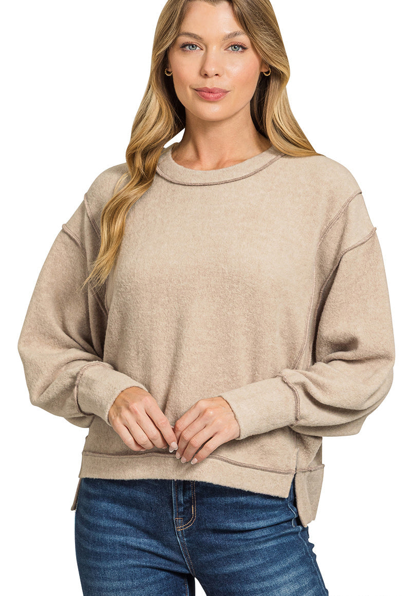 Exposed Seam Hacci Sweater