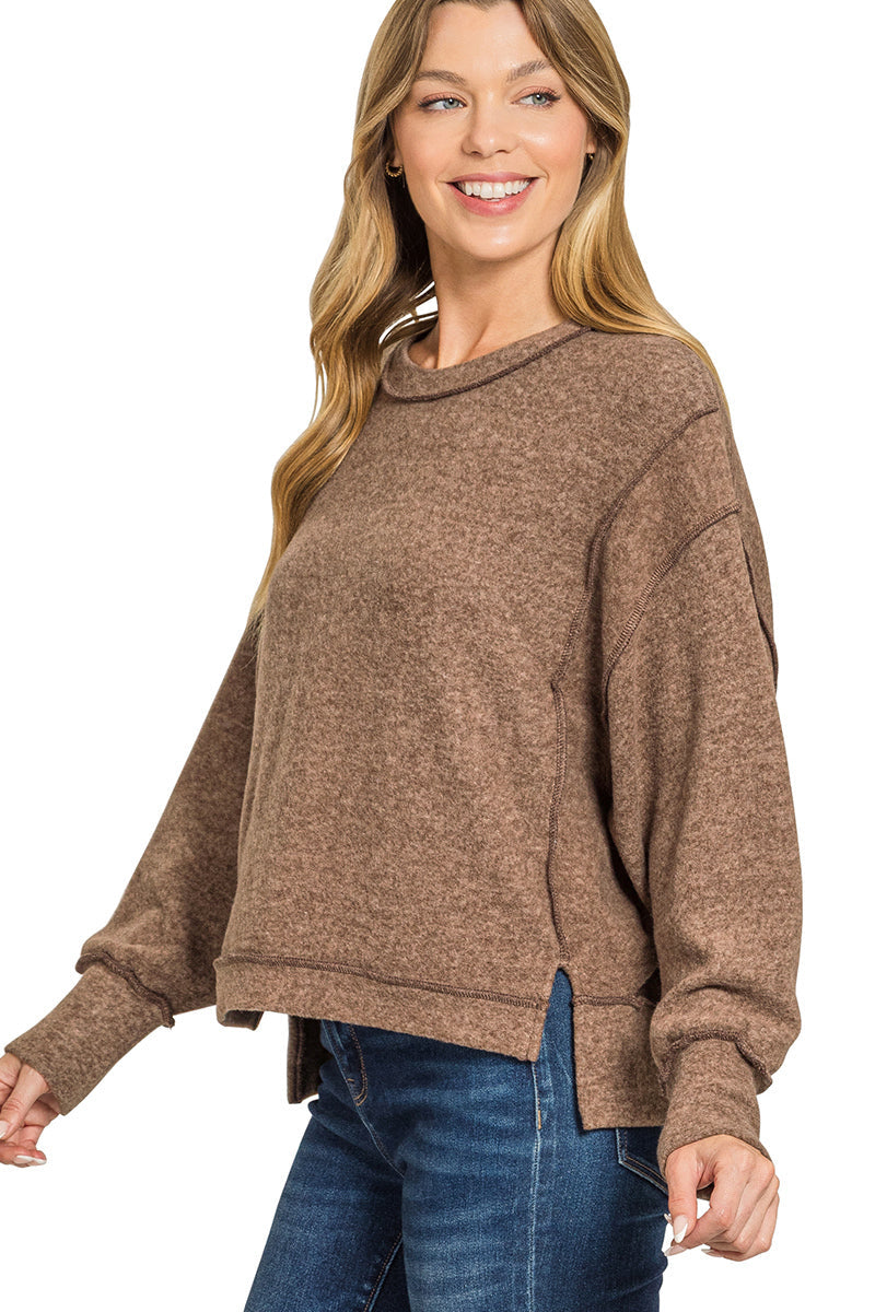 Exposed Seam Hacci Sweater