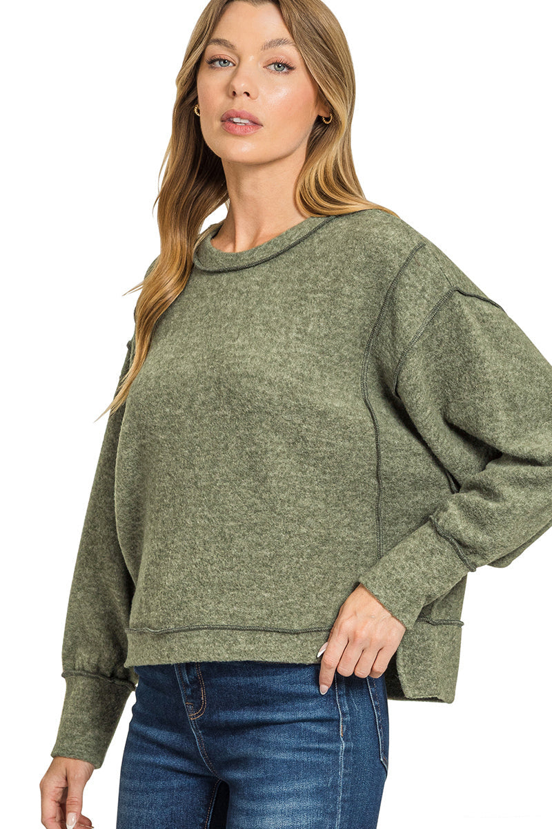 Exposed Seam Hacci Sweater