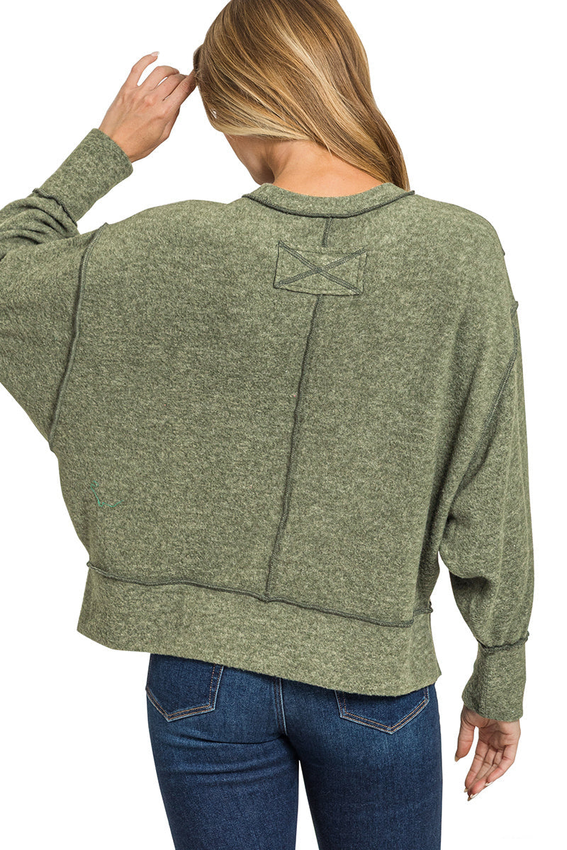 Exposed Seam Hacci Sweater