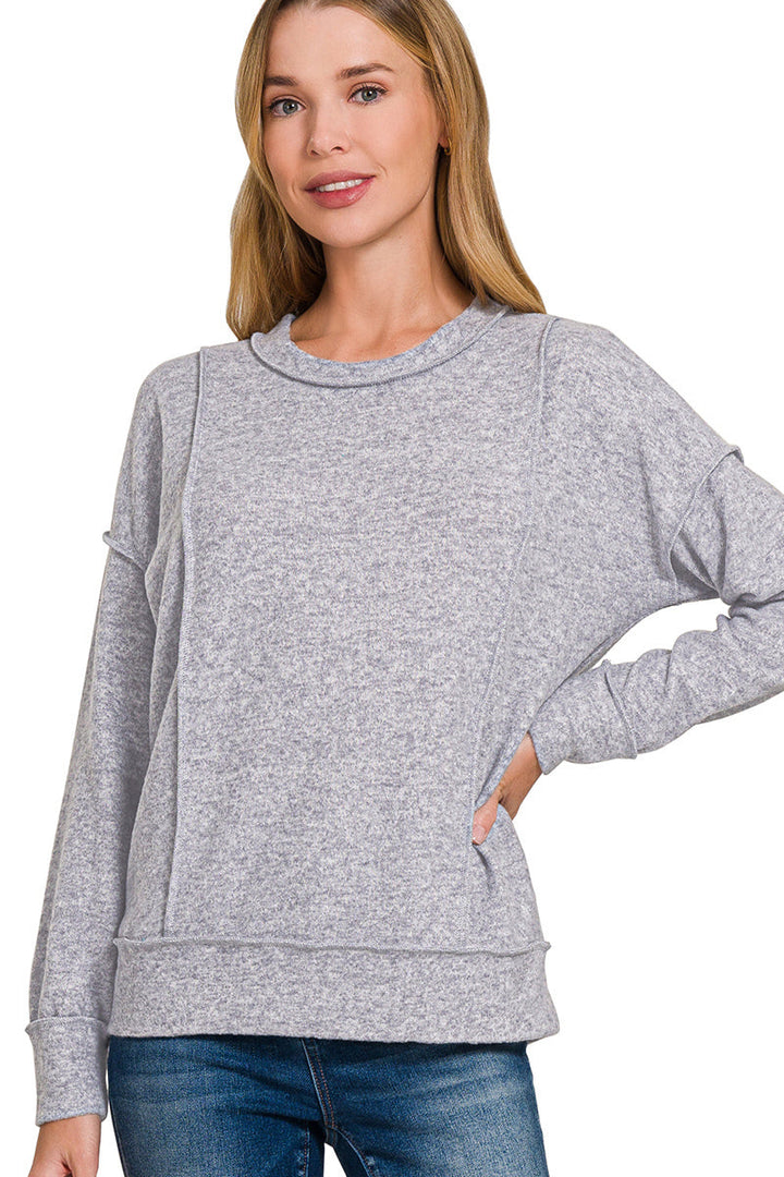 Drop Shoulder Hacci Sweater