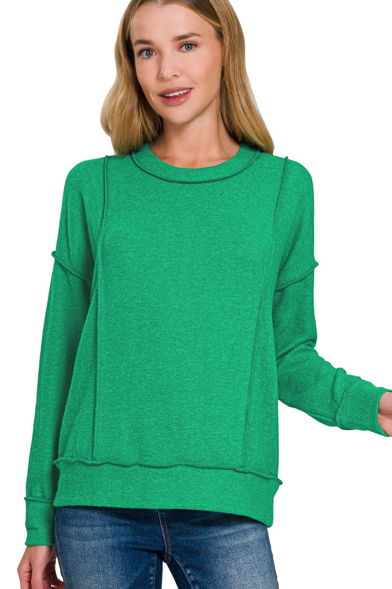Drop Shoulder Hacci Sweater
