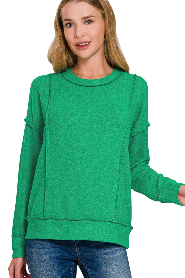 Drop Shoulder Hacci Sweater