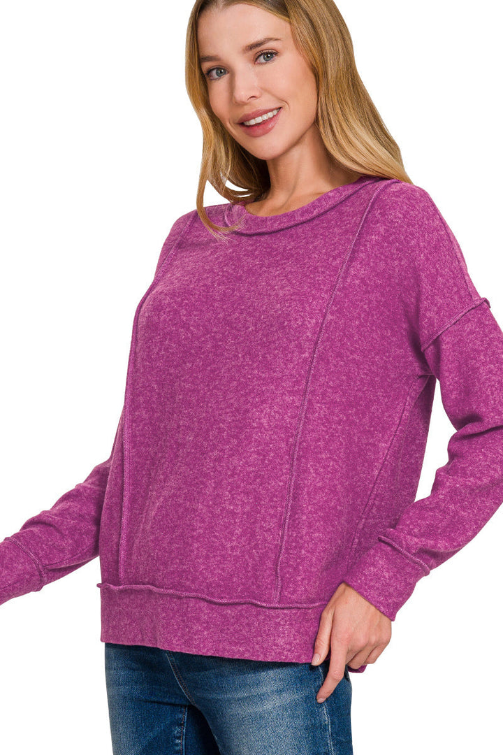 Drop Shoulder Hacci Sweater