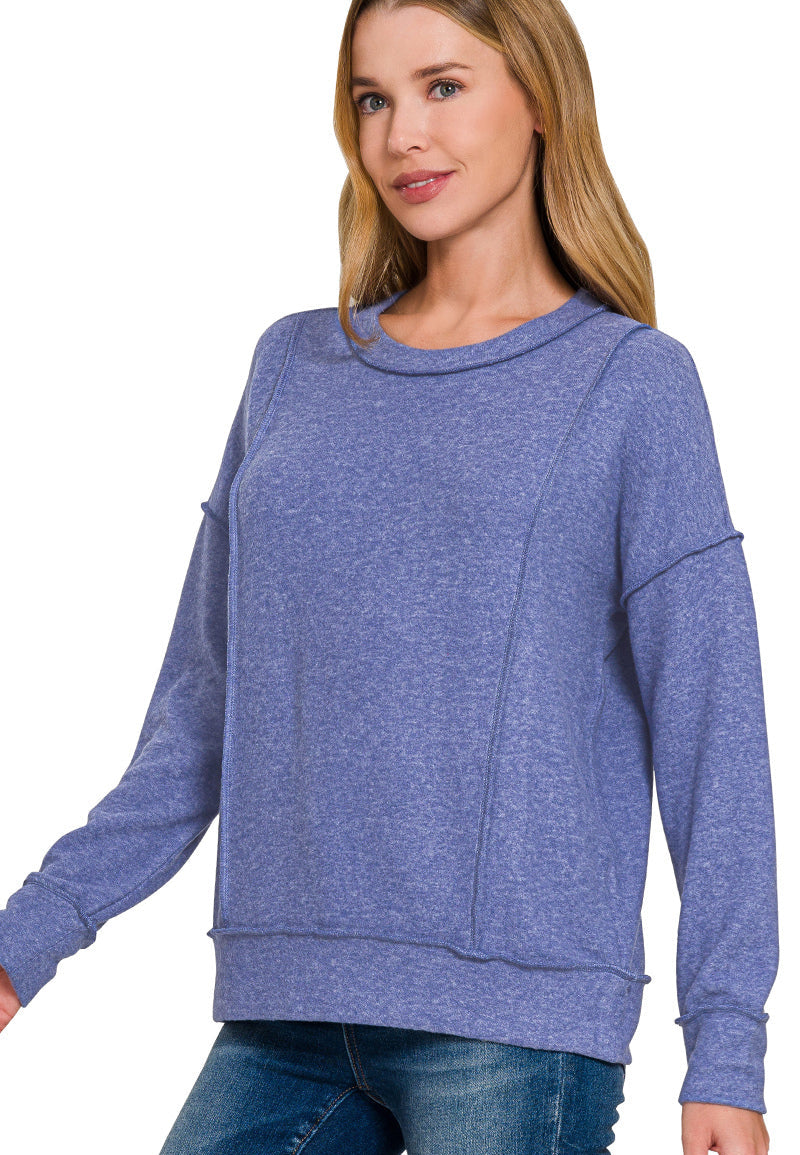 Drop Shoulder Hacci Sweater