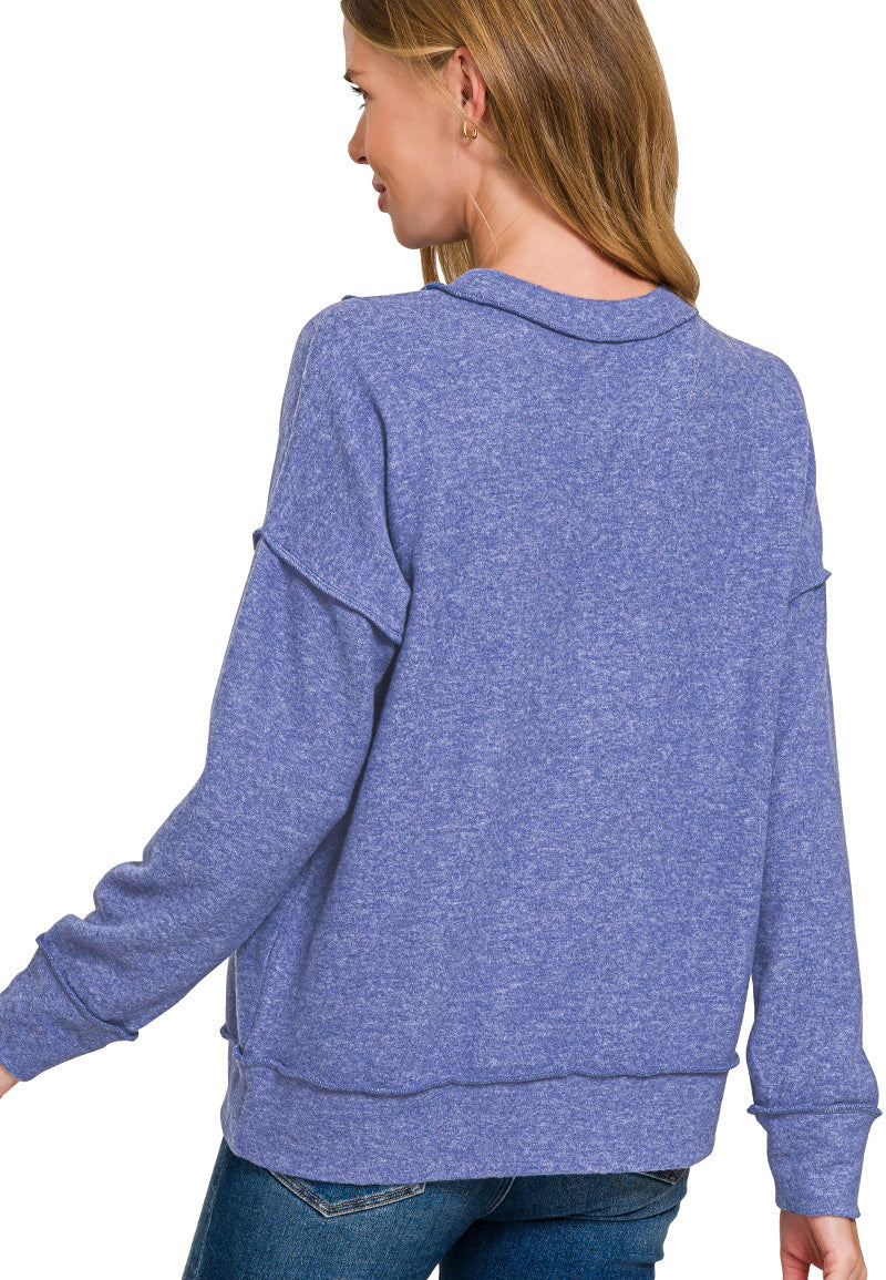 Drop Shoulder Hacci Sweater
